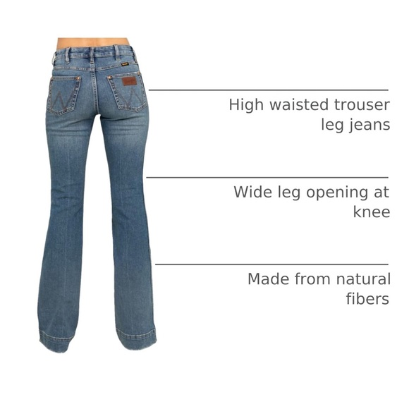 NWOT Wrangler Retro High Rise Bailey Bootcut Trouser Jeans Dark Wash 26x32 - Picture 5 of 11